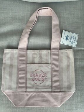 Trader Joe’s Pink Striped Tote Bag